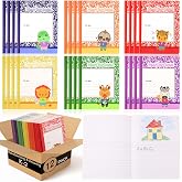 Tinlade 12 Pcs K-2 Animal Primary Composition Notebook with Picture Space | 9.7 x 7.5 Inch, 30 Sheets 60 Pages Journal, Back to School Supplies, Mini Notebook Bulk Grade K-2 Student Handwriting Drawing