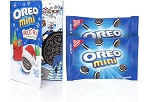 OREO Holiday Adventure Storybook Stocking Stuffer, 2 - 1 oz Snack Packs of OREO Mini Chocolate Sandwich Cookies