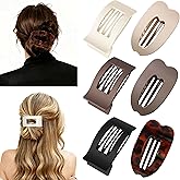 6 Pack Flat Hair Clips for Women,Large Claw Clips Strong Hold Hair Clips for for Thick & Thin Hair for Daily Styling