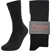 Forony Mens Dress Socks Size 8-13 Lightweight Anti Odor Combed Cotton | Moisture Wicking,Quick Dry,Comfy,Breathable,Prom,Business,Casual,Formal,Party,Wedding,Suit,Tuxedo,Pattern,Groomsmem