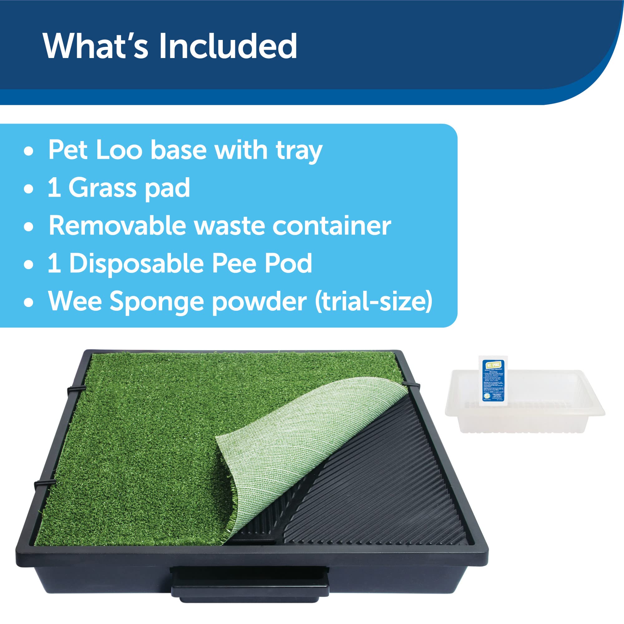 PetSafe Pet Loo Portable Dog Potty - Pet Toilet Alternative for Puppy Pads - Medium - Perfect for House Training - Easy-to-Clean Grass Mat