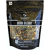 Pure And Easy Tea, Detox Delight, Full-Body Detox & Cleanse Tea, Wellness Loose Leaf Blend for Liver & Gut Health (100g)