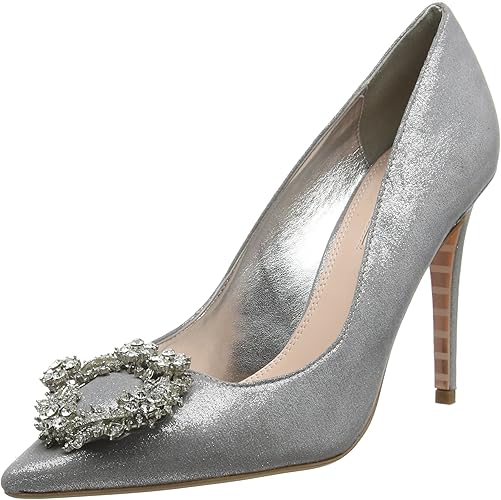 dune silver shoes and bag