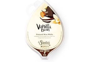Shortie's Candle Company Vanilla Bean Natural Soy Wax Melts - 1 Highly Scented 3 Oz. Bar - Made with 100% Soy and Essential Fragrance Oils - Phthalate & Paraffin Free, Vegan, Non-Toxic