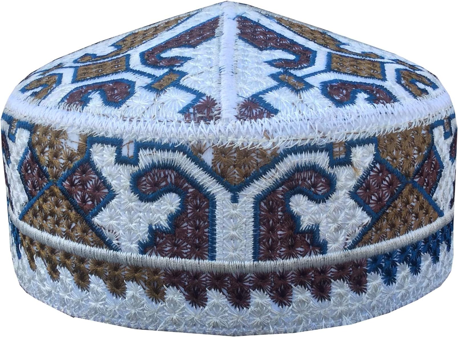 Eid Special Kufi Men's Koofi Hand Made White Pakistani Sufi Prayer Hat