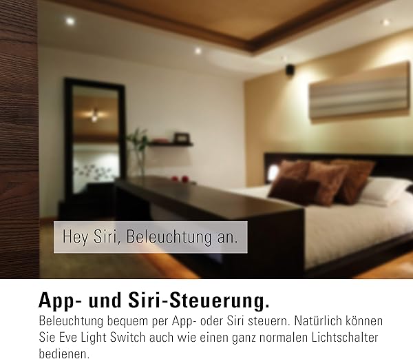 Eve Light Switch Smarter Lichtschalter Apple HomeKit Einfach  Wechsel  Kreuzschaltung kompatibel mit Mehrfachschaltern Zeitplne anpassbares Design keine Bridge ntig BluetoothThread