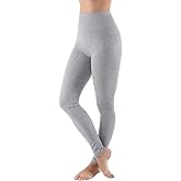 AEKO Women's Thick Yoga Soft Cotton Blend High Waist Workout Leggings with Tummy Control Compression