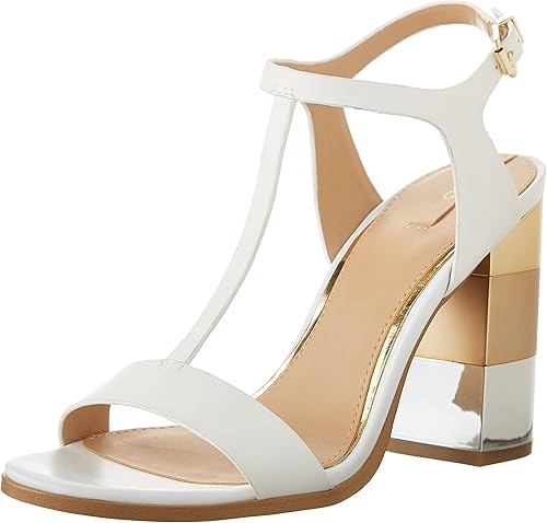 aldo white block heel