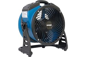 XPOWER P-21AR 11" Diameter Industrial High Velocity Axial Air Mover/Carpet Dryer/Floor Fan/Utility Blower 1100 CFM, 0.6 Amps