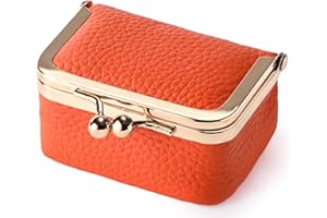 Zivyes Mini Jewelry Travel Case Genuine Leather Small Coin Organizer Box Purse for Women