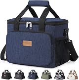 Lifewit Lunch Bag 9L Insulated Cooler Tote Dark Blue 12 Cans