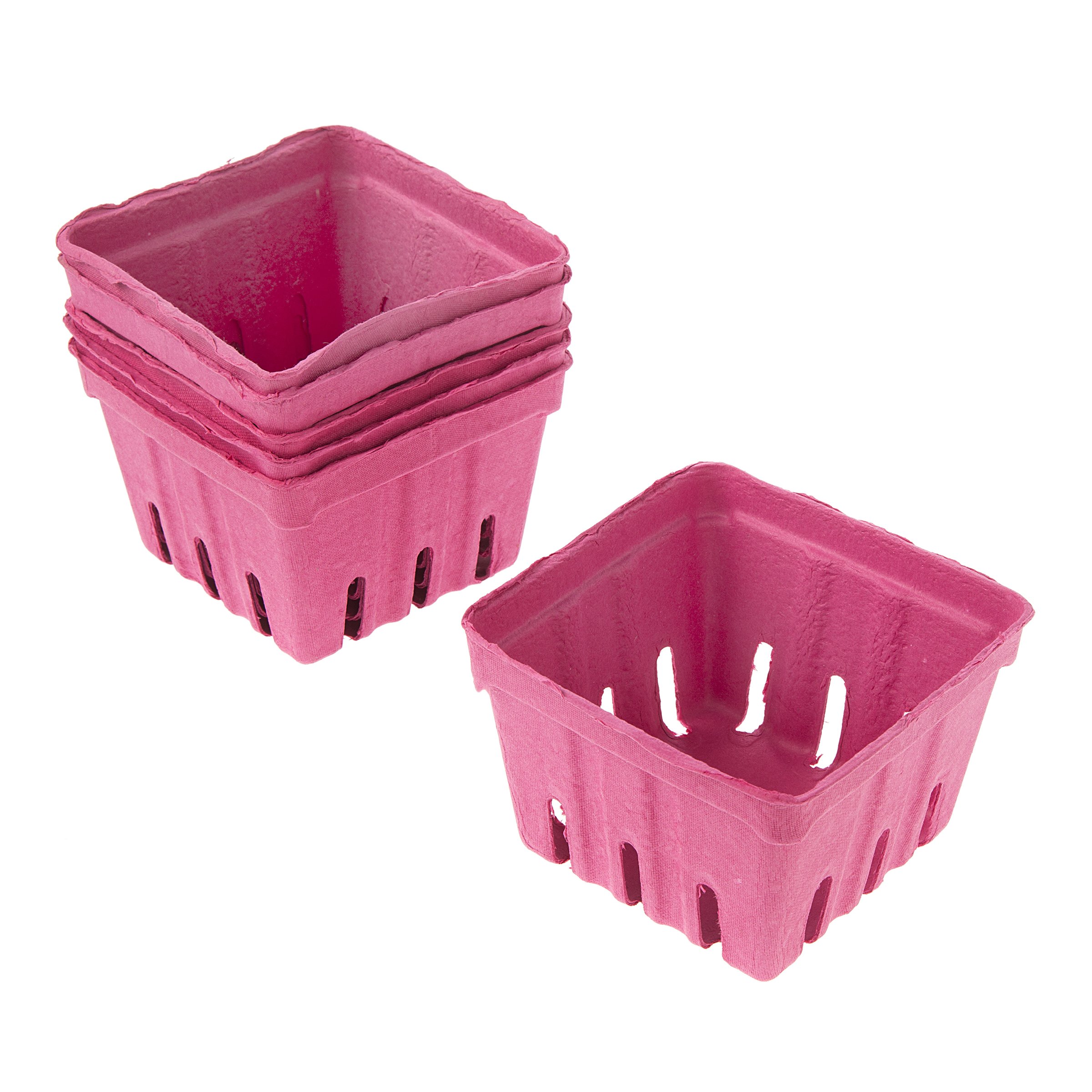 Darice Berry Basket, Paper, Pink