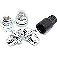 Set of 4 12x1.5 Veritek OE 1.47 Inch Mag Factory Style Replacement Chrome Lug Nut Wheel Locks for Lexus Toyota