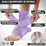 SS Sleeve Stars Ankle Brace with Removable Strap Navy Purple 10-12 in view 3