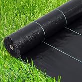 Hipicute 6.5ft x 330ft Premium Weed Barrier Landscape Fabric, 3.2oz Heavy Duty, Weed Control Fabric, High Permeability Good for Flower Bed, Driveway Fabric Ground Cover