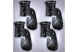 Hohean 4 Pcs Wall Fragrance Plug with Night Light Compatible with Bath & Body Works WallFlower Fragrance, ETL Certified, Scent Control Fragrance Diffuser Rotary Plug for Home, Office (Black)