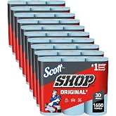 Scott Shop Towels Original, 55 Towels/Roll, 30 Rolls/Case