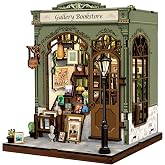 Fsolis Book Nook Kit &ndash; DIY Miniature House Gallery Bookstore | Booknook Bookshop 3D Wooden Puzzles for Adults Bookshelf Building Kit Gifts for Women Book Lovers
