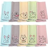 WILLBOND 20 Pcs Microfiber Cleaning Cloth Cute Dog Design Microfiber Cloth Soft Multicolor Glasses Cleaner Cloth for Eyeglasses Camera Lens Cell Phone Screens Glasses, 6 x 6 Inches