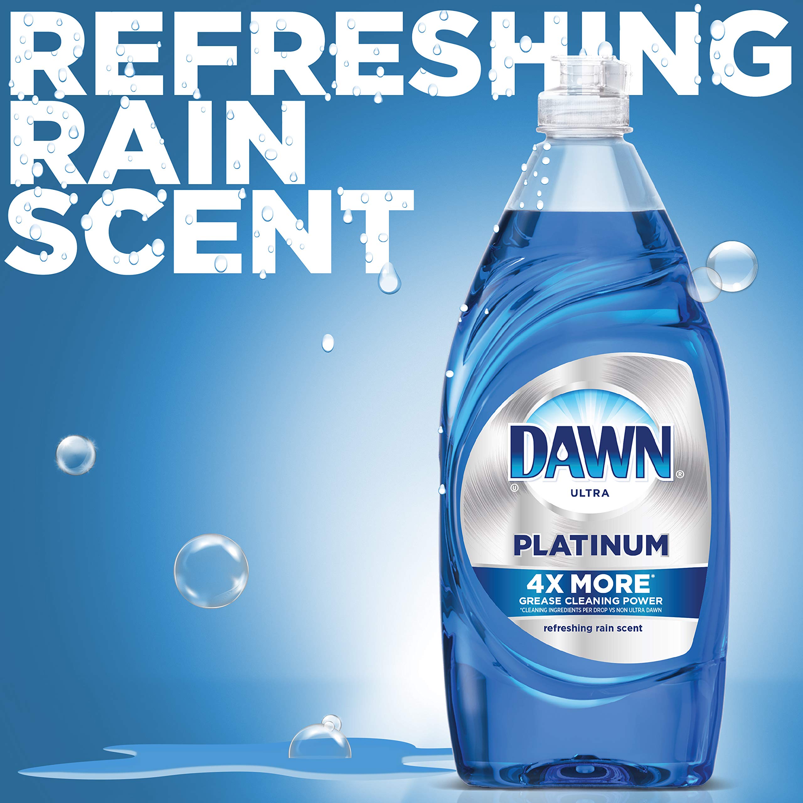 Dawn Platinum Dishwashing Liquid Dish Soap Refreshing Rain 2x16.2 oz