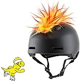Parawild Iguana Helmet Accessories w/Sticky Hook & Loop Fastener Adhesive (Helmet not Included), Fun Helmet Mohawk/Cover for Snowboarding, Skiing, Biking, Cycling, Skating for Kids and Adults