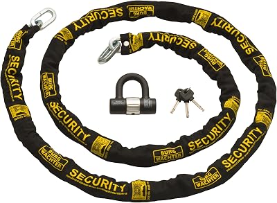 Burg-Wächter 3M Sold Secure Gold U Lock Kit Black 10mm Chain