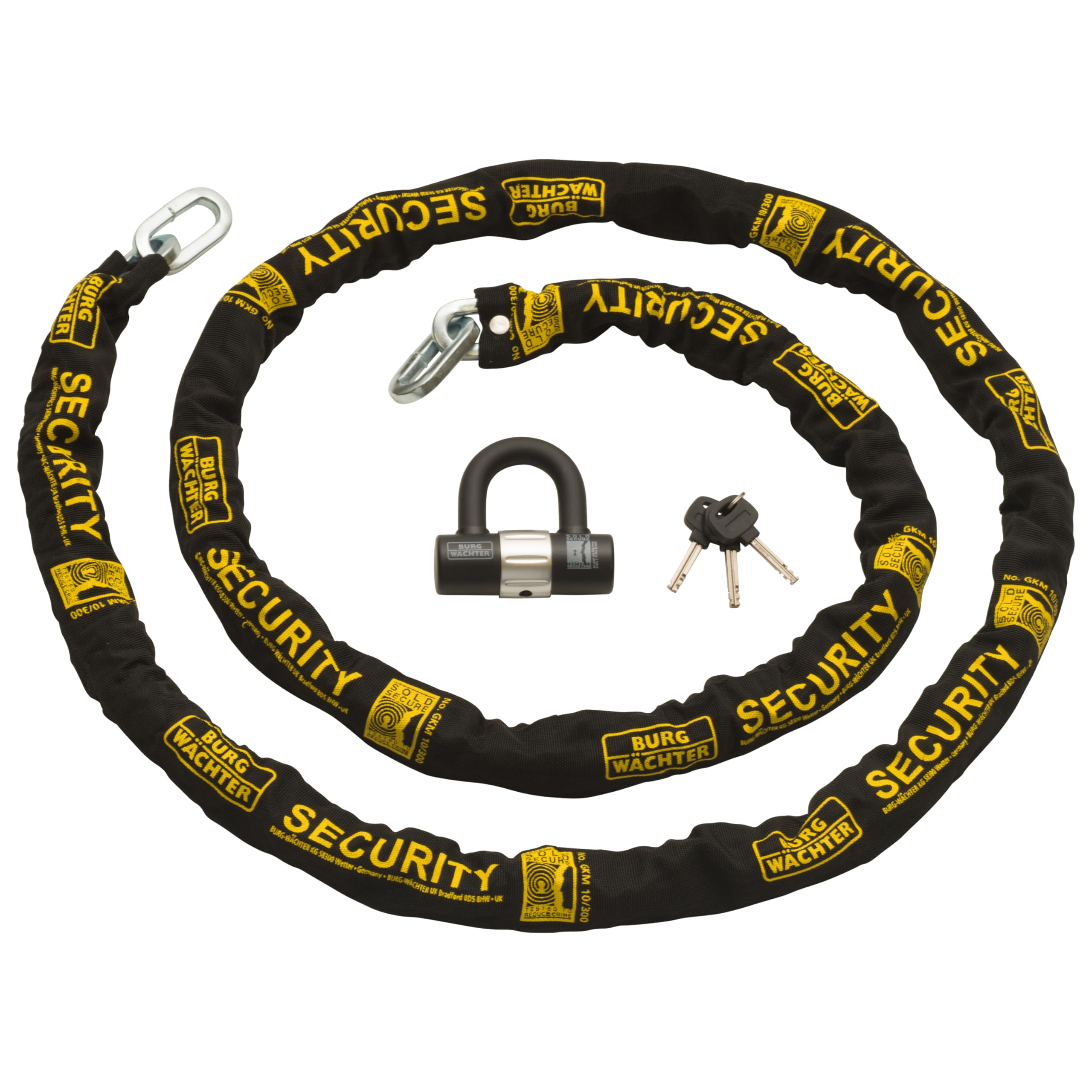 Burg-Wachter 3M Sold Secure Gold Security U Lock Kit Black