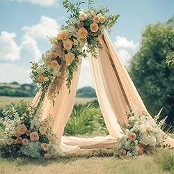 PARTISKY Wedding Arch Draping Fabric,2 Panels 18FT