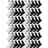 Fourluoo 60 Pairs Mens Socks Bulk Homeless Thermal Winter Moisture Wicking Sports Ankle Sock for Men Unisex