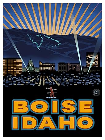 Amazon Com Boise Idaho Skyline Arte Por El Artista Pablo A