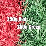 JeeMooTown 500g Christmas Shredded Tissue Paper Red Green Eco Friendly view 2