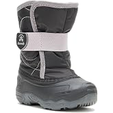 Kamik Snowbug 5 Unisex-Child Winter Boots, Waterproof | Waterproof 210 Denier Nylon Upper, Vegan-Friendly, Easy-on Wide Opening, Faux Fur Insulation, Moisture-Wicking Lining