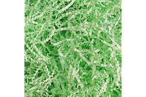 Uptotop 1/2LB Crinkle Cut Paper Shred Filler for Gift Wrapping Basket Filling, Birthday, Christmas, Thanksgiving, Wedding, Mother's Day (Green)