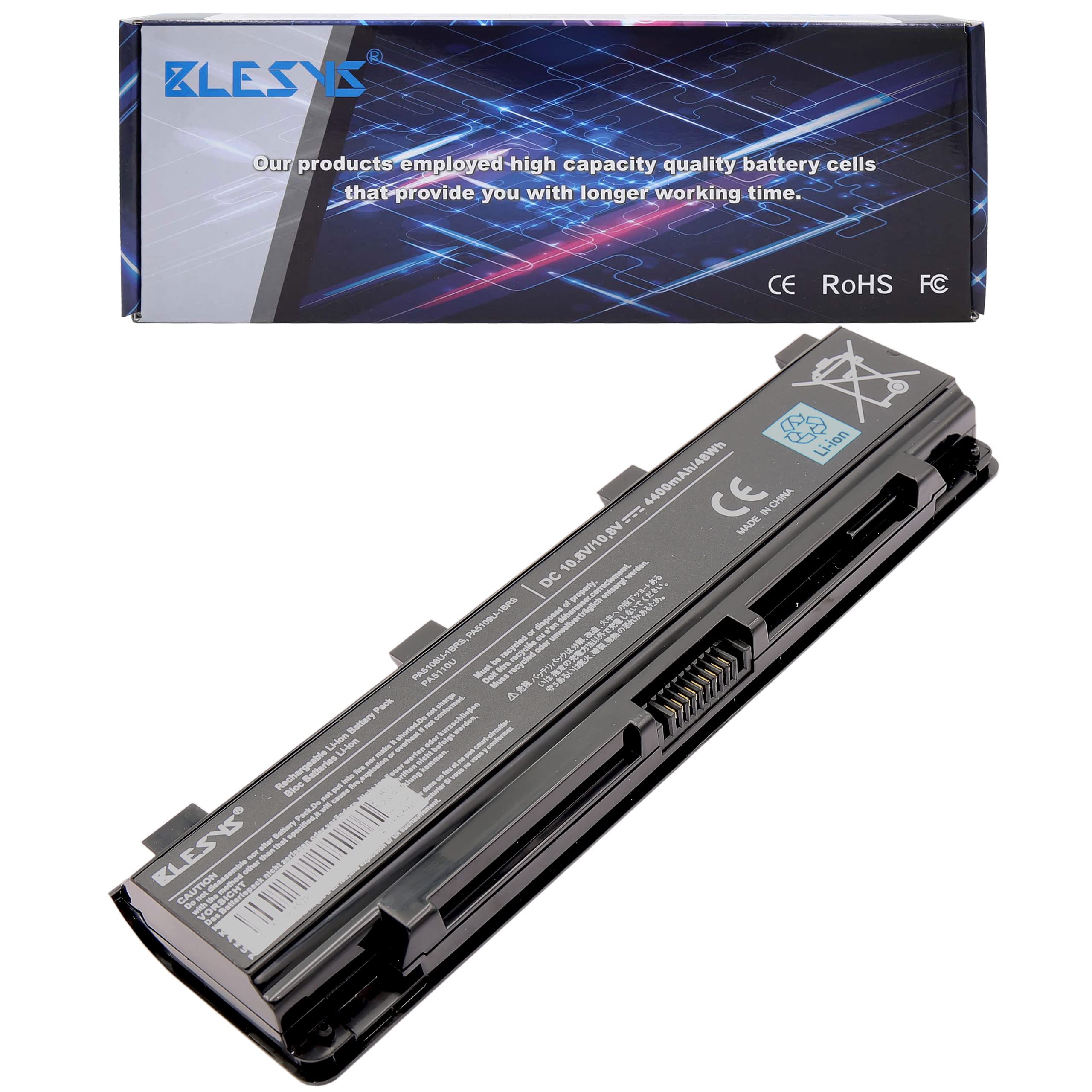 BLESYS 4400mAh PA5109U-1BRS battery for Toshiba Satellite c40 c45 c70 c75dt s70-b-10w c40-ad c40-as c40-at c45-ak c45-as c45-at c70-a c70-b c70d c70d-a c70d-b c75-a c75d c75d-a c75-b c75t battery