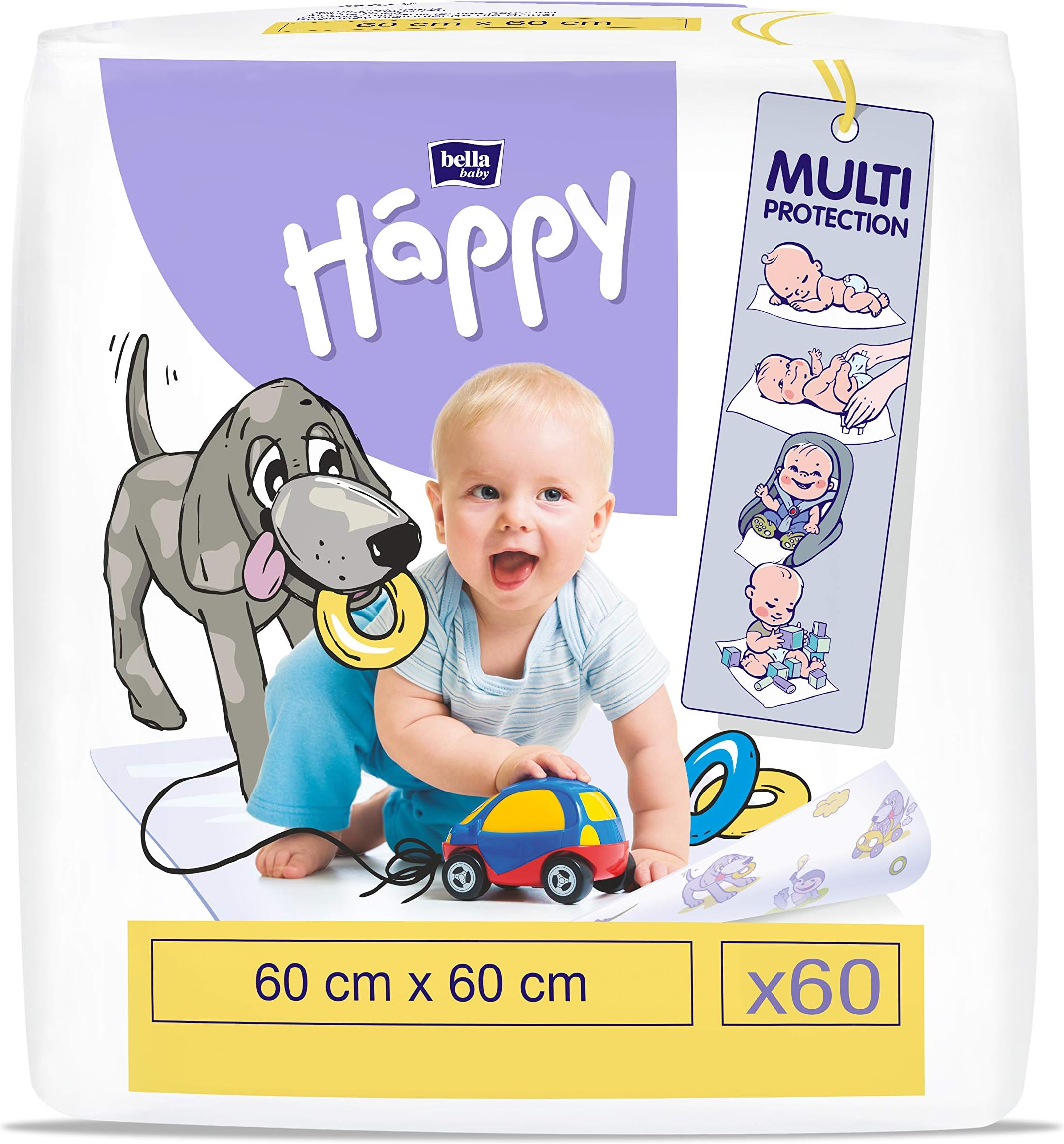 Bella Baby Happy Nappies - 2 Packs of 30 Nappies - 60 x 60┬ácm