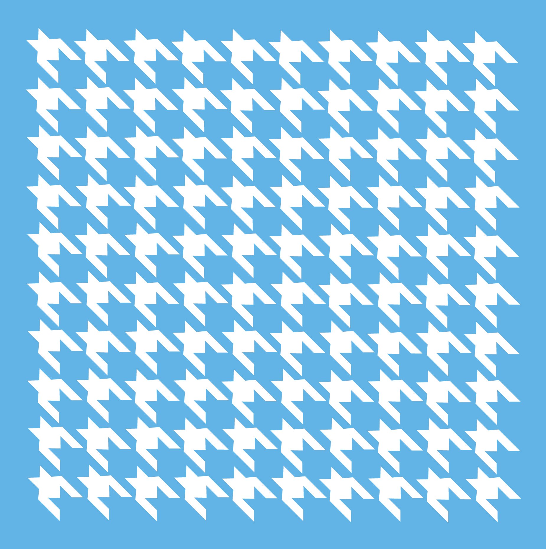 Americana Decor Houndstooth, Blue, 31 x 31 x 0.3 cm