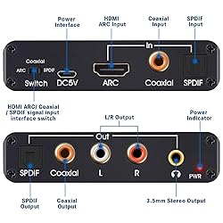 HDMI ARC Audio Extractor, Tendak 192KHz ARC Audio
