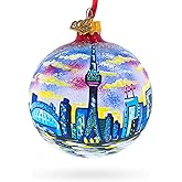 CN Tower, Toronto, Canada Glass Ball Christmas Ornament 3.25 Inches