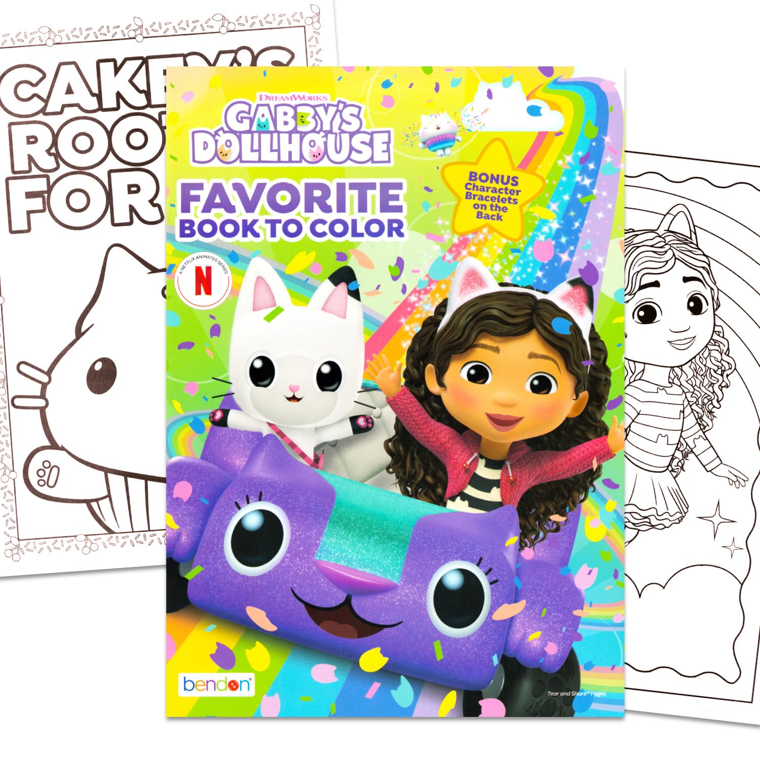 DreamWorks Gabby's Dollhouse Coloring and Activity Book Set - 32 Cartoon Coloring Pages, Activity Sheets, Game, Puzzles, More | Gabby's Dollhouse Coloring Book for Girls, Kids