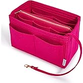 Vercord Felt Organizer Insert For Purse Handbag Tote Bag In Bag Inside Shaper Divider Neo Rose Small