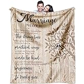 Dfaqehk Wedding Gifts for Couples 2026, Bridal Shower Gift for Bride to Be, Best Bride Gifts for Wedding Day, Unique Newlywed Gifts for Couples, Marriage Prayer Throw Blanket 60 x 50 Inch