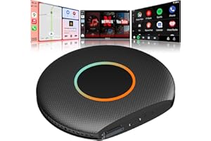 MYATOTO Magic Ai Box for Wireless Carplay/Android Auto Wireless, 6-in-1 Ai Box, 4G LTE, GPS, DriveChat, Dual Bluetooth/WiFi, Plug & Play for 2016+ Wired CarPlay/Android Auto