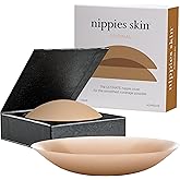 Nippies Nipple Covers for Women - Reusable Sticky Silicone Pasties with Travel Case - Original Circle or Lift Style Available