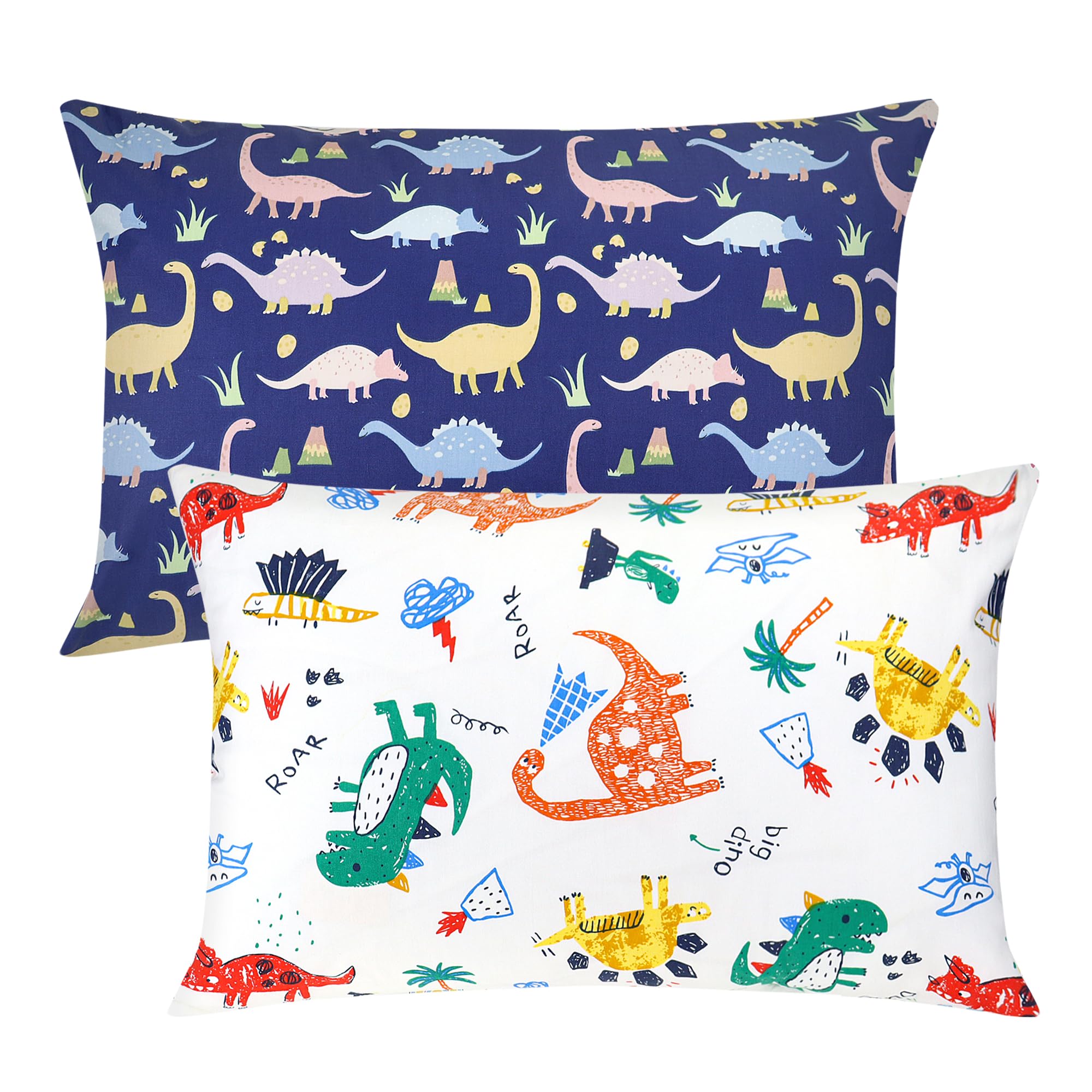 Baby Toddler Pillowcase - 2 Pack Soft Cotton Baby Pillow Cover for Boys Girls Kids for Sleeping - Envelope Closure Toddler Travel Pillowcases Machine Washable