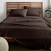 American Home Collection King Sheet Set - Ultra-Soft Microfiber 15-Inch Deep Pocket - Wrinkle Free and Fade Resistant (Brown)
