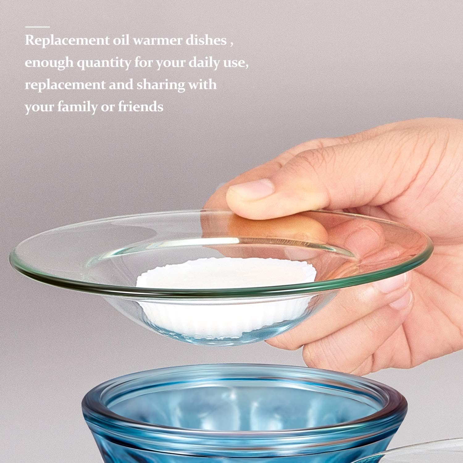 1 4.5 Replacement Oil Warmer Dish Round Glass Dish Wax Melt Warmer Bowl
