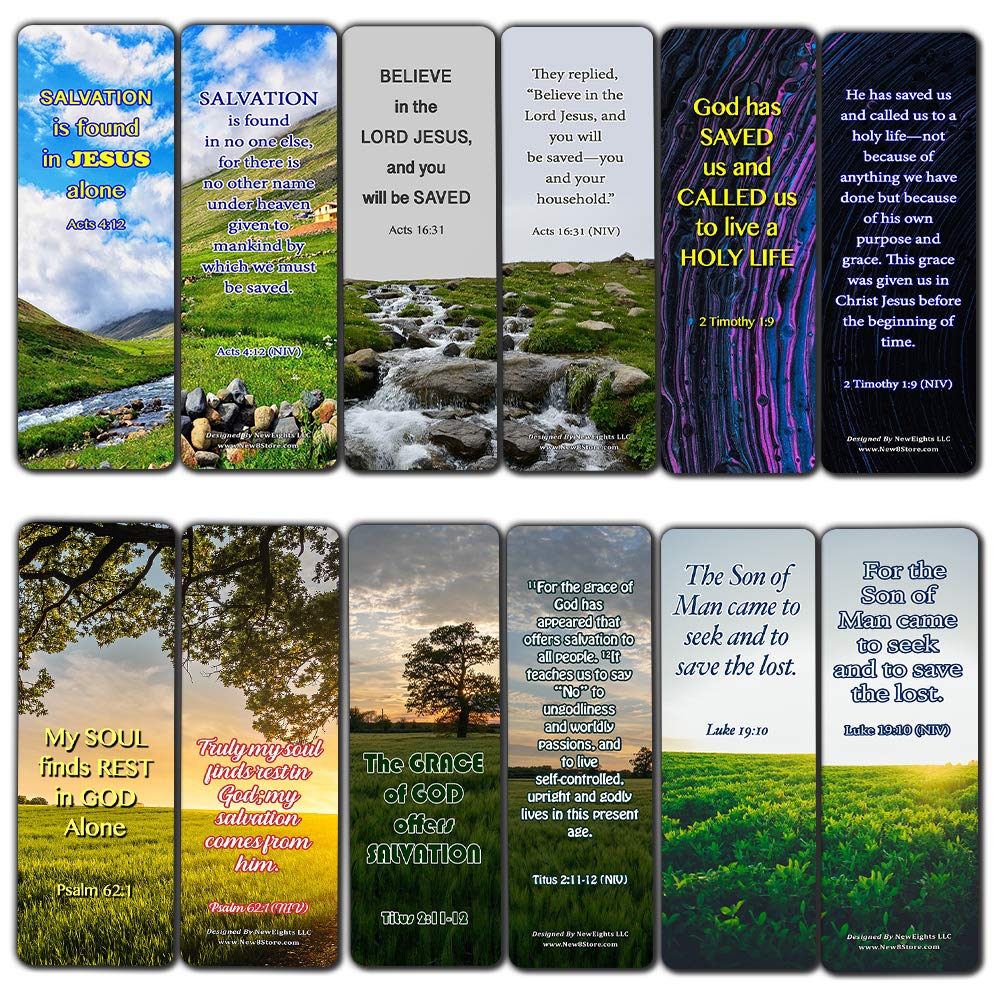 Redemption of Christ Scriptures Bookmarks (30 Pack) - Well Designed and Easy to Memorize Bible Verses