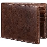 Genuine Leather Wallet for Men Bifold RFID Blocking Wallets with 12 Card Slots, 2ID Window & 2 Cash Pocket - Includes Gift Box (Coffee Brown)