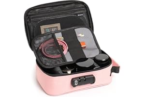 OZCHIN Smell Proof Bag with Combination Lock 9.5" x 6" x 3.5" File Organizer Case Container Medicine Lock Travel Storage Case Safe Bag for Documents and Valuables Storage