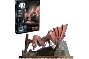 Spin Master Games 4D Build, House of The Dragon Caraxes Dragon 3D Model Kit, Game of Thrones Collectibles & Desk Décor, Adult Puzzle, Building Toys, 101 Pcs, 3D Puzzles for Ages 12 & Up